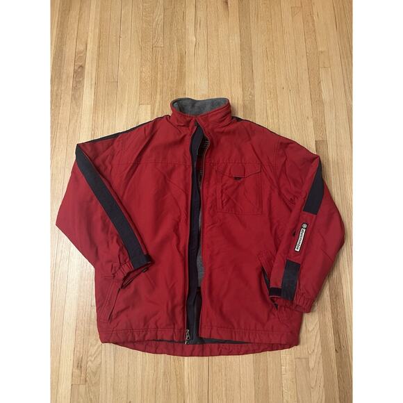 Vintage Abercrombie And Fitch Jacket XL Red Men Full Zip AF 1892 Outerwear - Picture 1 of 12